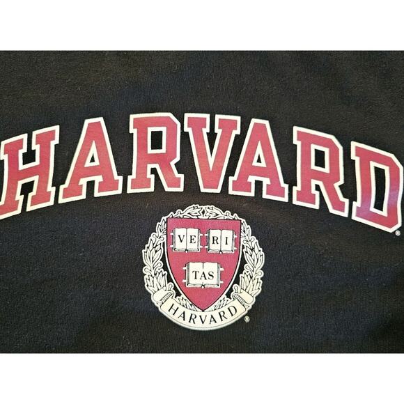 Harvard Champion Sweatshirt Size M Black Crest University College Logo - Picture 3 of 7